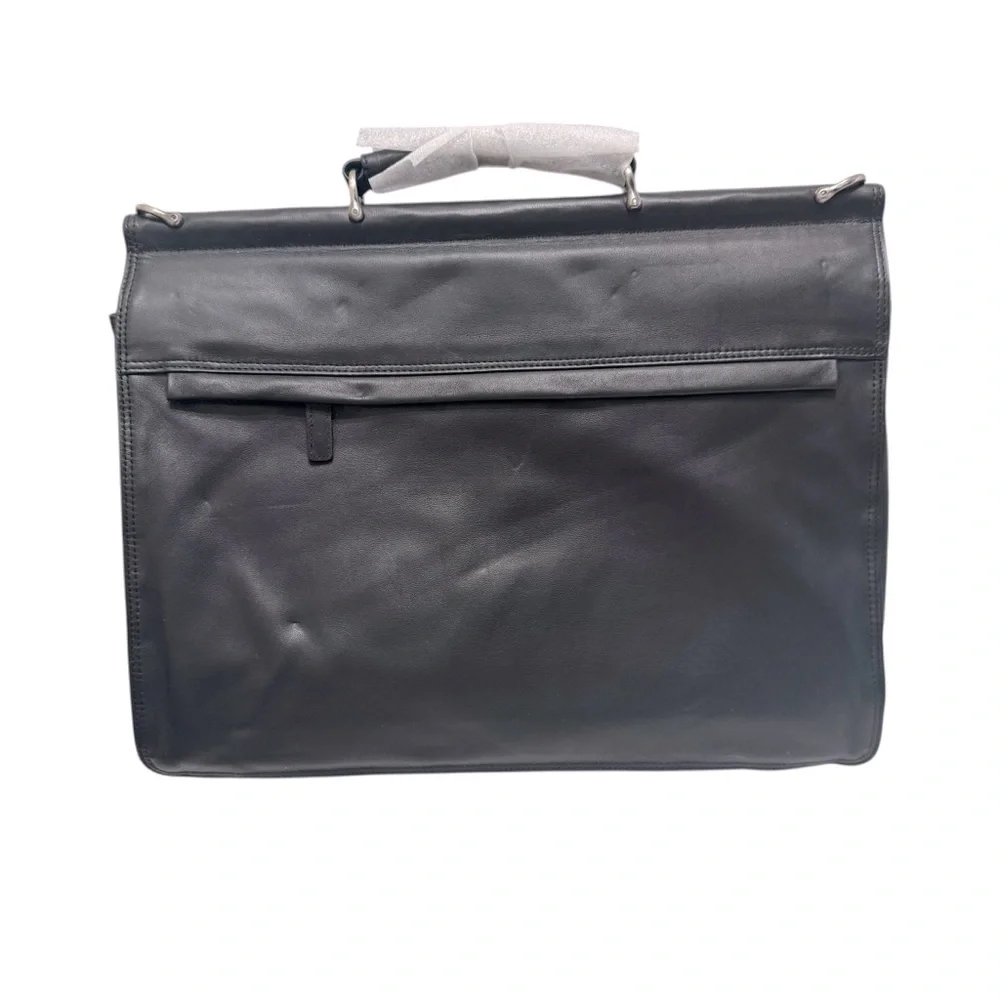 El‎ Portal Expression Dowel Top Briefcase EC-1006 Nappa Leather Black Work Bag